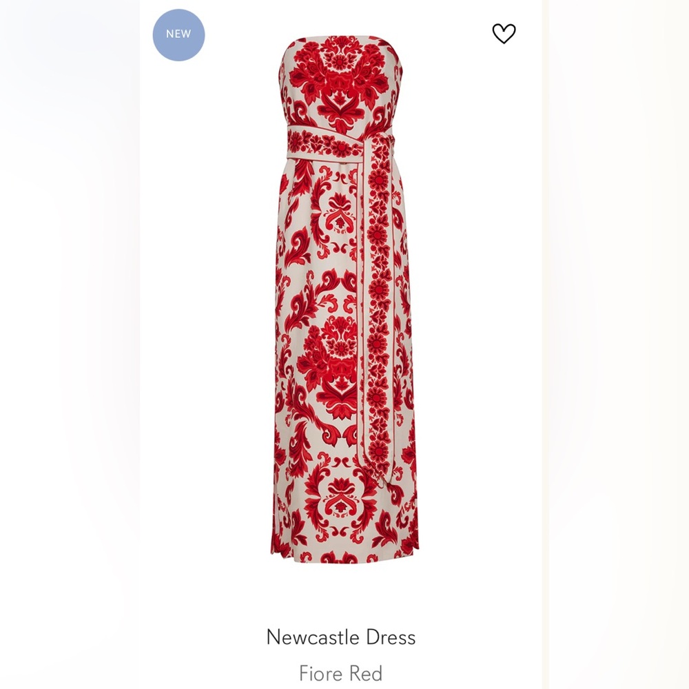 Cara Cara Newcastle Strapless Long Dress in Fiore Red - Size 2